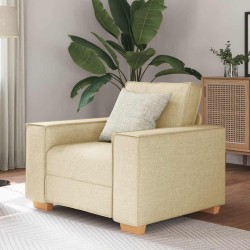 Krémszínű szövet kanapéfotel 60 cm