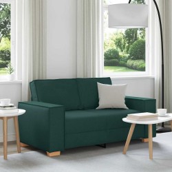 Kétszemélyes sötétzöld szövetkanapé 120 cm