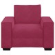 Bordó bársony kanapéfotel 59 cm