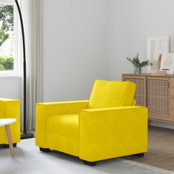 Sárga bársony kanapéfotel 59 cm