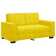 Kétszemélyes sárga bársony kanapé 120 cm