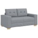 Világosszürke szövet loveseat kanapé 120 cm
