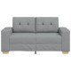 Világosszürke szövet loveseat kanapé 120 cm