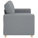 Világosszürke szövet loveseat kanapé 120 cm
