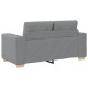 Világosszürke szövet loveseat kanapé 120 cm