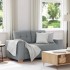 Világosszürke szövet loveseat kanapé 120 cm