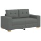 Sötétszürke szövet loveseat kanapé 120 cm