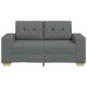 Sötétszürke szövet loveseat kanapé 120 cm