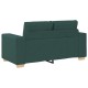 Sötétzöld szövet loveseat kanapé 120 cm