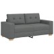 Sötétszürke szövet loveseat kanapé 140 cm