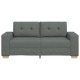 Sötétszürke szövet loveseat kanapé 140 cm