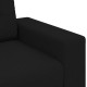 Fekete szövet loveseat kanapé 140 cm
