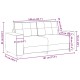 Fekete szövet loveseat kanapé 140 cm