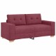 Borvörös szövet loveseat kanapé 140 cm Borvörös szövet loveseat kanapé 140 cm