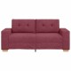 Borvörös szövet loveseat kanapé 140 cm Borvörös szövet loveseat kanapé 140 cm