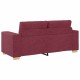 Borvörös szövet loveseat kanapé 140 cm Borvörös szövet loveseat kanapé 140 cm
