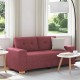 Borvörös szövet loveseat kanapé 140 cm Borvörös szövet loveseat kanapé 140 cm