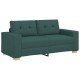 Sötétzöld szövet loveseat kanapé 140 cm
