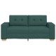 Sötétzöld szövet loveseat kanapé 140 cm