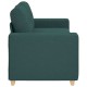 Sötétzöld szövet loveseat kanapé 140 cm