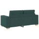 Sötétzöld szövet loveseat kanapé 140 cm