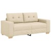 Krém szövet loveseat kanapé 180x77x82 cm