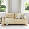 Krém szövet loveseat kanapé 180x77x82 cm