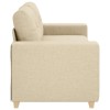 Krém szövet loveseat kanapé 180x77x82 cm