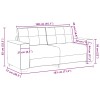 Krém szövet loveseat kanapé 180x77x82 cm