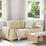 Krém szövet loveseat kanapé 180x77x82 cm