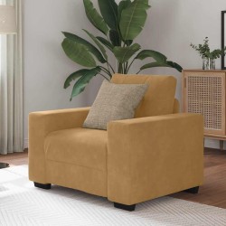 Barna bársony kanapéfotel 59 cm