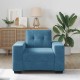 Kék bársony kanapéfotel 59 cm