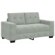 Világosszürke bársony loveseat kanapé 120 cm