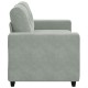 Világosszürke bársony loveseat kanapé 120 cm