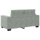 Világosszürke bársony loveseat kanapé 120 cm