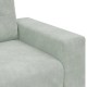 Világosszürke bársony loveseat kanapé 120 cm