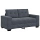 Sötétszürke bársony loveseat kanapé 120 cm