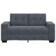 Sötétszürke bársony loveseat kanapé 120 cm