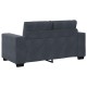 Sötétszürke bársony loveseat kanapé 120 cm