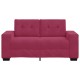 Bordó bársony loveseat kanapé 120 cm