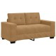 Barna bársony loveseat kanapé 120 cm