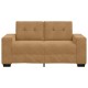 Barna bársony loveseat kanapé 120 cm