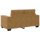 Barna bársony loveseat kanapé 120 cm