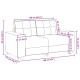 Barna bársony loveseat kanapé 120 cm