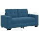 Kék bársony loveseat kanapé 120 cm
