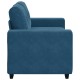 Kék bársony loveseat kanapé 120 cm