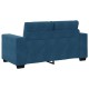 Kék bársony loveseat kanapé 120 cm