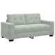 Világosszürke bársony loveseat kanapé 140 cm