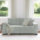 Világosszürke bársony loveseat kanapé 140 cm