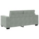 Világosszürke bársony loveseat kanapé 140 cm